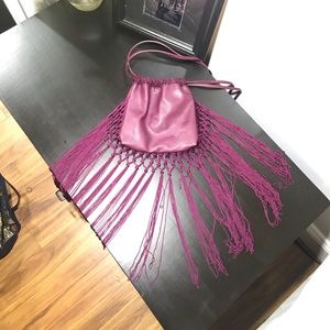 Burgundy cross body purse